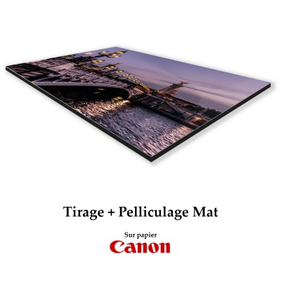 Tirages pelliculés Mat + Contre collage Dibond