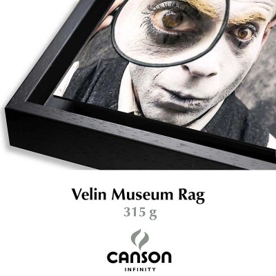 Détail Velin Museum Rag 315g + Caisse américaine Noire  